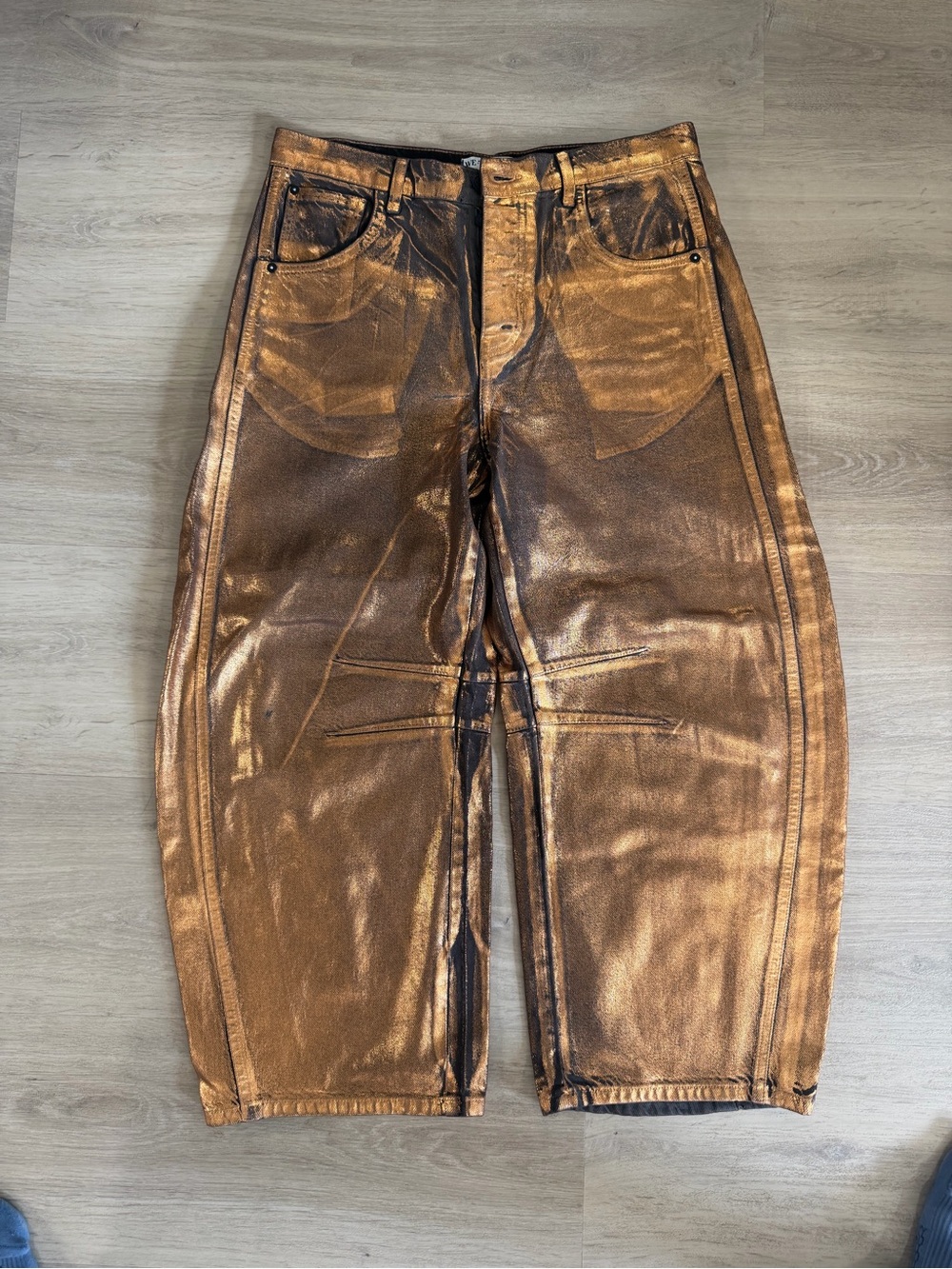 We The Free Metallic Copper Ankle Jeans